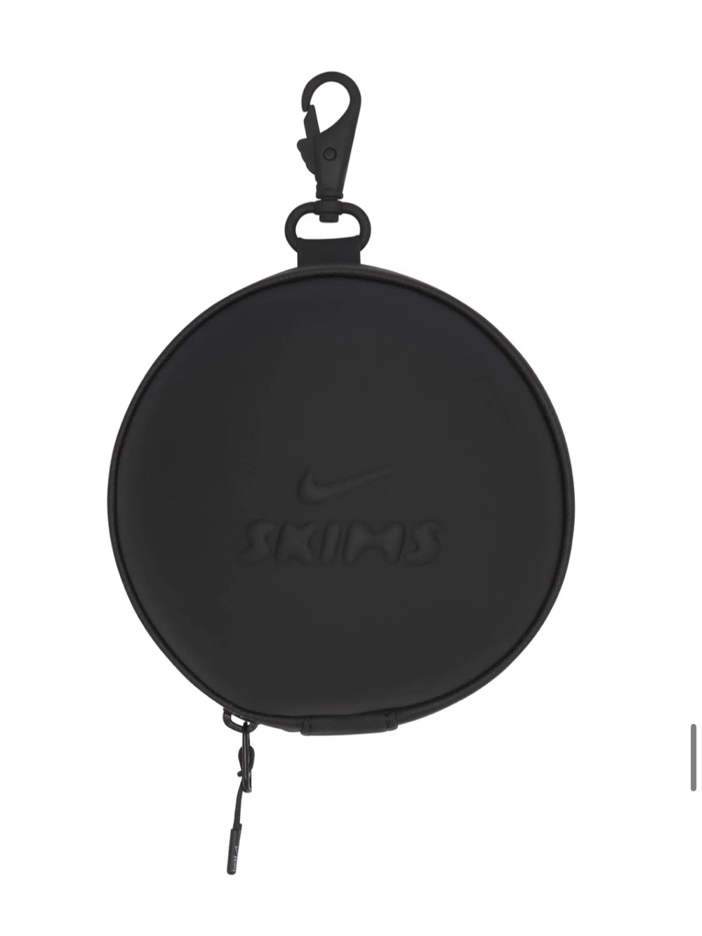NikeSkims Hard Shell round zip case charm Obsidian black NWT (SKRound))